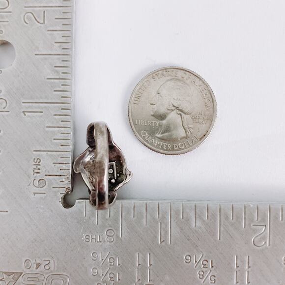 VTG Solid Silver Dolphin Ring 1990s Nautical Ocean Jewelry Sculptural Figural - Picture 10 of 10